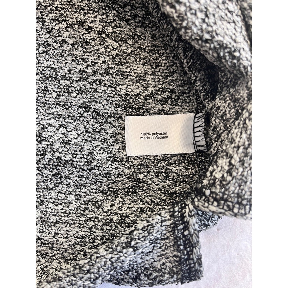 Lane Bryant Cowl Neck Boucle Sweatshirt Womens sz 14/16 Black White Cozy Casual - Picture 8 of 13